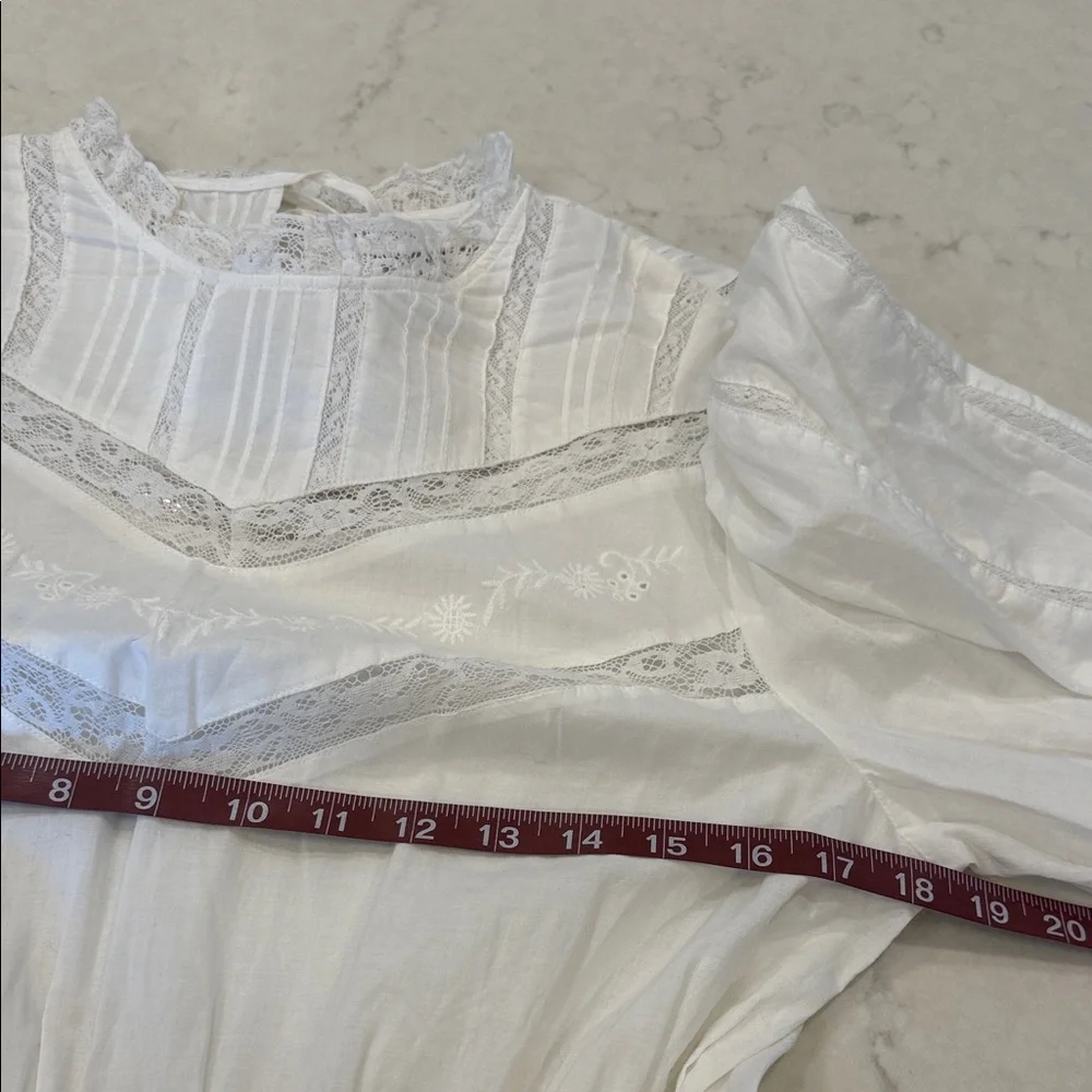 LoveShackFancy X Target Talula White Embroidered‎ Lace Dress Size Medium - Picture 6 of 10